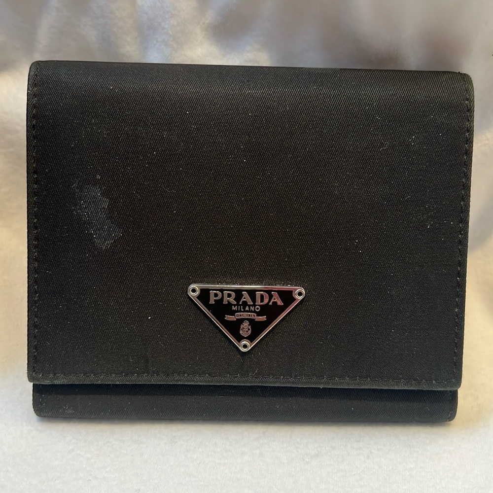 Prada Chocolate Brown Small Nylon Wallet